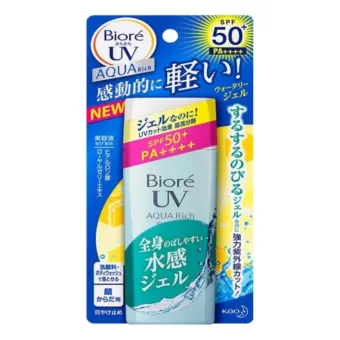 ข้อมูล BIORE UV Aqua Rich Watery Gel บิโอเร ยูวี อะควา ริช วอเตอร์รี่ เจล เอสพีเอฟ SPF50+/PA++++ 90ml. พันทิป