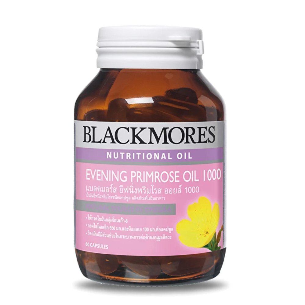 โปรโมชั่น Blackmores Evening Primrose Oil 1000 mg (60แคปซูล) ลดอาการปวดประจำเดือน แบลคมอร์ส อีฟ