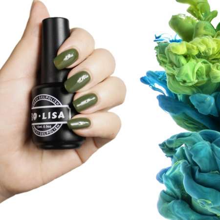 สีทาเล็บเจลเด้งได้ เกรดพรีเมี่ยม BOLISA 15 ml (Moss green JL03)