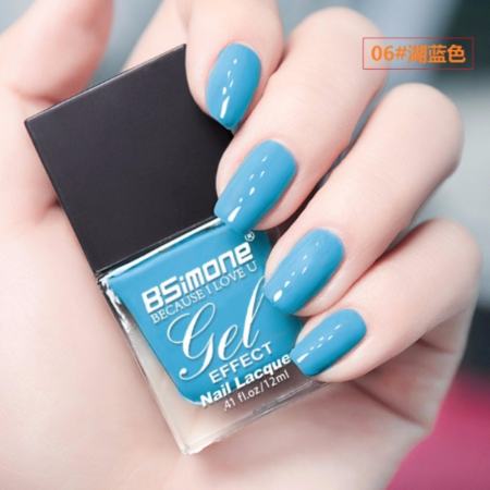 สีทาเล็บกึ่งเจล BSimone ไม่ต้องใช่เครื่องอบ แห้งไว เบอร์ 06