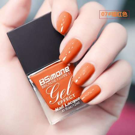 สีทาเล็บกึ่งเจล BSimone ไม่ต้องใช่เครื่องอบ แห้งไว เบอร์ 07