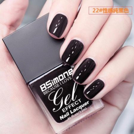 สีทาเล็บกึ่งเจล BSimone ไม่ต้องใช่เครื่องอบ แห้งไว เบอร์ 22