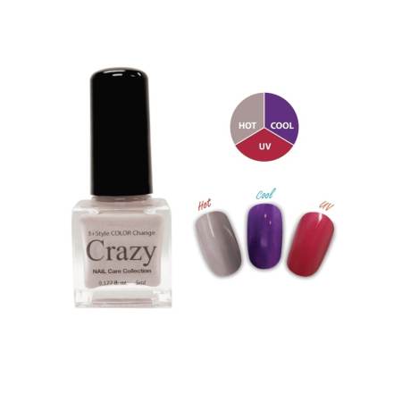 Crazy Nail 15 color change ยาทาเล็บ 1Set เปลี่ยนได้ 15สี  ( 5 ขวด สีมุก )