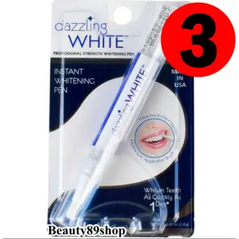 ข้อมูล Dazzling White Pen - Professional Strength Whitening Pen เจลฟอกสีฟันให้ฟันของคุณขาวขึ้น (3 ชิ้น) pantip