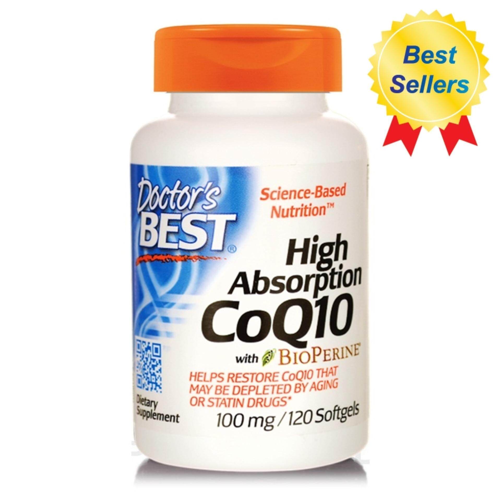 Doctor's Best, High Absorption CoQ10 with BioPerine, 100 mg, 120 Softgels