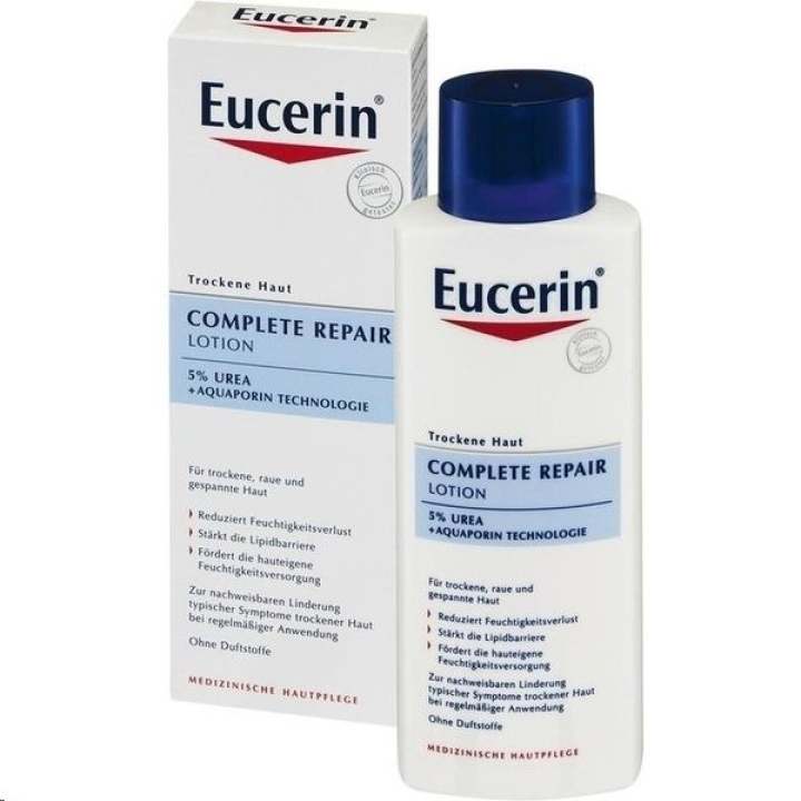 รีวิว Eucerin Complete Repair Moisture Lotion 5% Urea 250 ml โลชั่นสำหรับ ผิวแห้ง ผิวลอก ผื่นแห้งคัน พันทิป