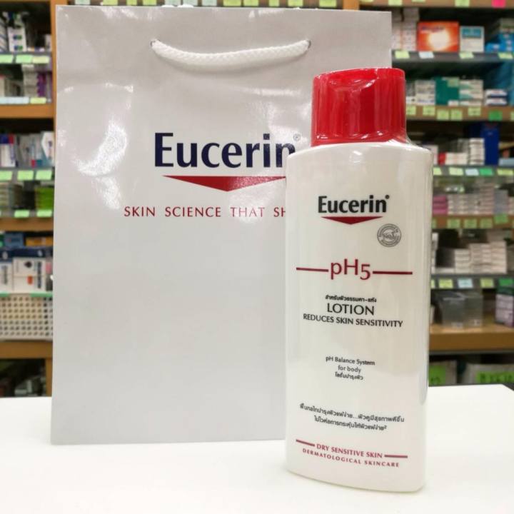 ข้อมูล Eucerin pH5 Lotion Reduces Skin Sensitivity โลชั่นเพื่อผิวบอบบาง สำหรับผิวธรรมดาถึงผิวแห้ง 250 ml (1ขวด) พันทิป