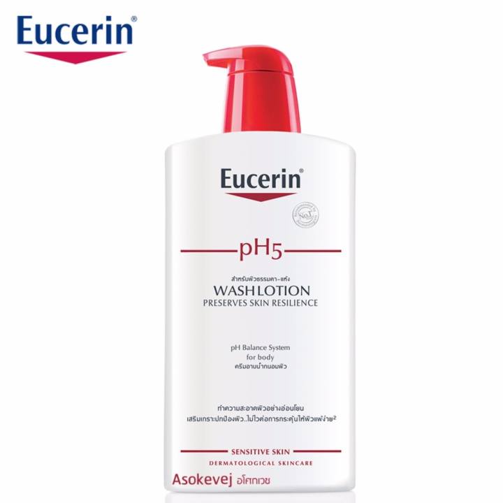 ข้อมูล Eucerin pH5 washlotion 1000 ml (1ขวด) รีวิว