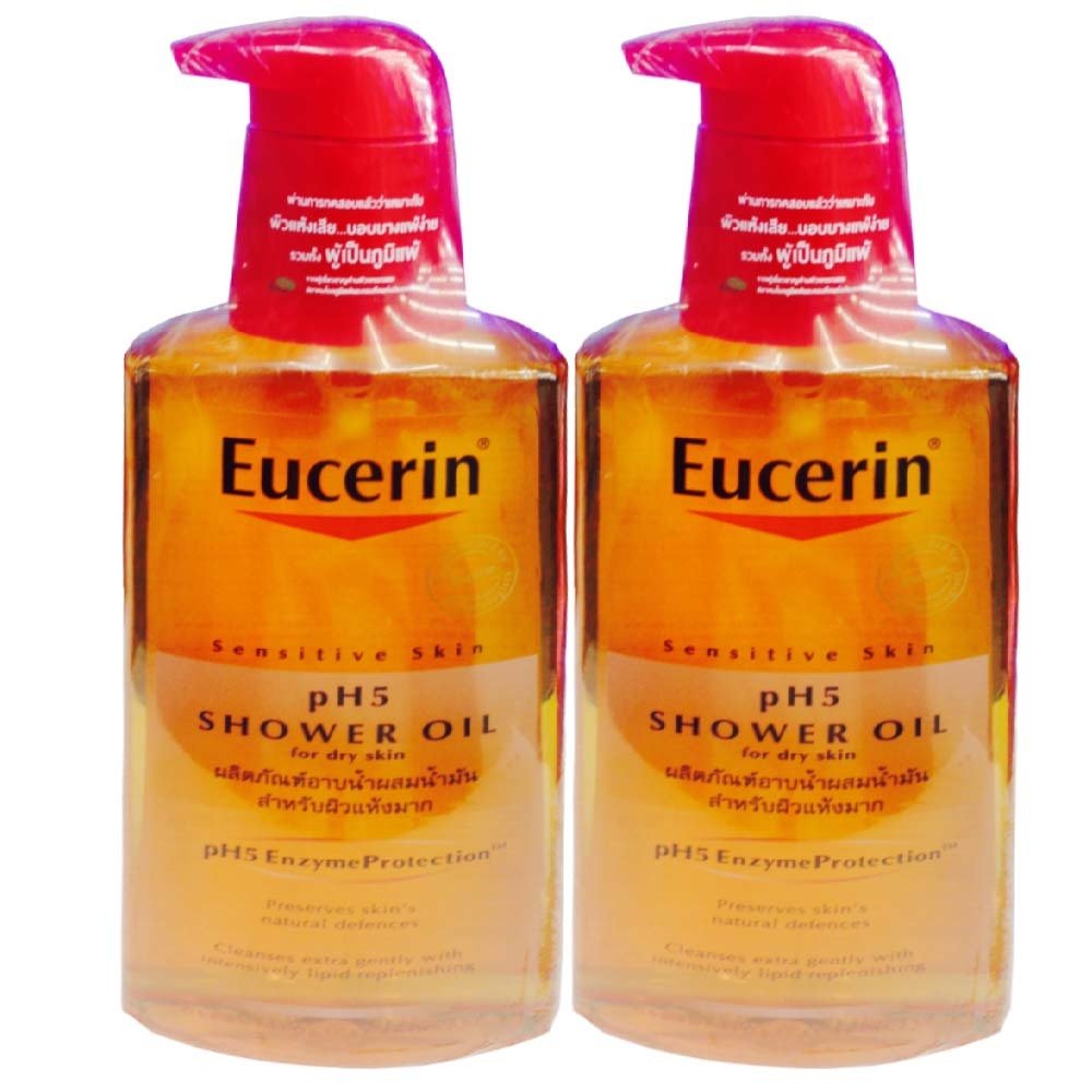 ราคา Eucerin Sensitive Skin pH5 Shower Oil For Dry Skin 400 ml (2 ขวด