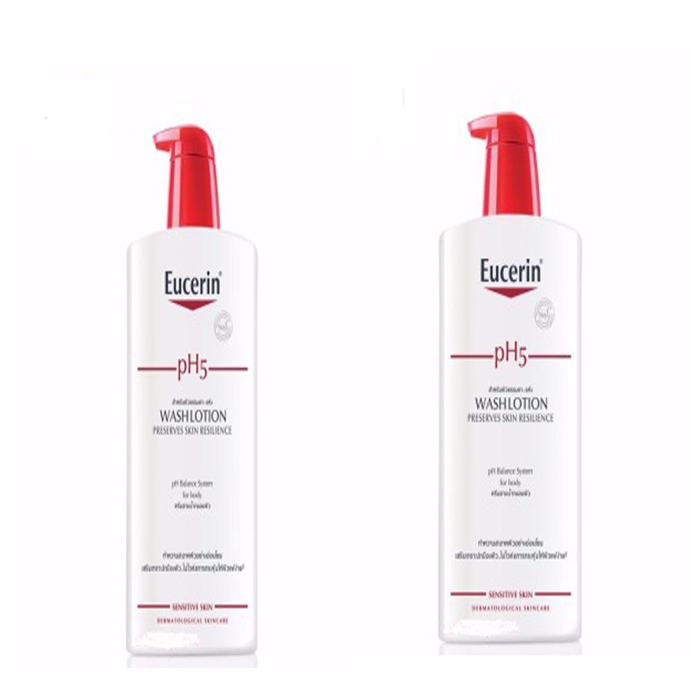 ราคา Eucerin Sensitive Skin pH5 Washlotion For Body and Face 400 ml (2