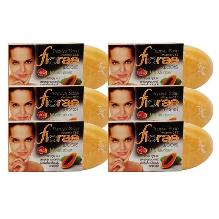 โปรโมชั่น Fiorae papaya soap สบู่สมุนไพรมะละกอ ฟิออเร่ ( 6 ก้อน) พันทิป