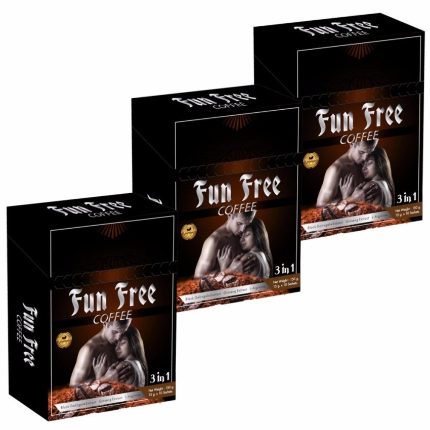 FUNFREE COFFEE กาแฟ ฟันฟรี คอฟฟี่ กาแฟผสมสมุนไพร บำรุงร่างกาย เสริมสมรรถภาพ สำหรับผู้ชาย