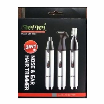 Gemei 3in1 NoseEar Hair Trimmer เครื่องโกน ถอน ขนจมูก/ขนคิ้ว แต่งจอน/แต่งผม ชาร์จได้ (Rechargeable)