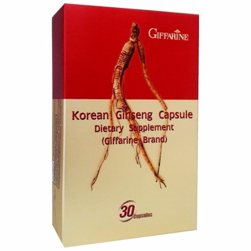 Giffarine Korean Ginseng Capsule โสมเกาหลี ราชาแห่งสมุนไพร ชนิดแคปซูล ช่วยเสริมสมรรถภาพทางเพศ สำหรับผู้ชาย ที่หย่อนสมรรถภาพ น้องชายไม่แข็ง อ่อนปวกเปียก 30 Capsules