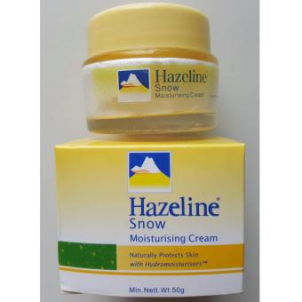 Hazeline Snow - Moisturising Cream 50 g ครีม เฮสลีน สโนว์ ตราภูเขา กระปุก สีเหลือง บำรุงผิว จำนวน 1 กระปุก