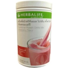 Herbalife เฮอร์บาไลฟ์ โปรตีน เชค นิวทริชันแนล โปรตีน มิกซ์ ผลิตภัณฑ์เสริมอาหาร โปรตีนสกัดจากถั่วเหลือง กลิ่นสตรอเบอร์รี่(550g) 1 กระปุก