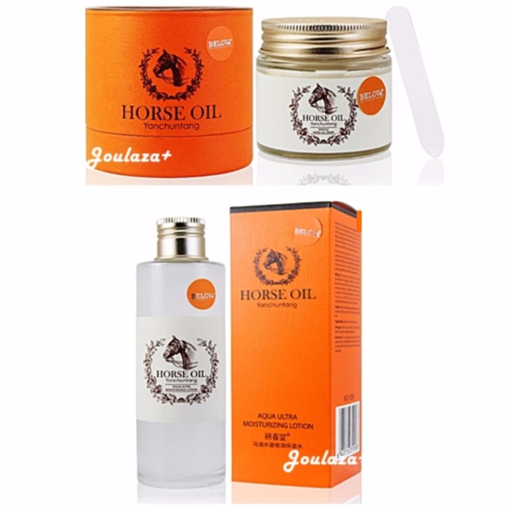 ซื้อที่ไหน Horse Oil ครีมน้ำมันม้า 70g. + น้ำมันม้าโลชั่นน้ำตบ 120ml