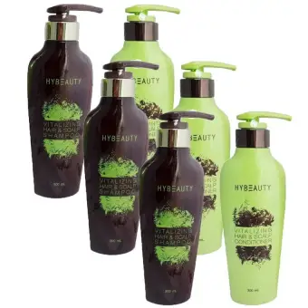 โปรโมชั่น Hybeauty Vitalizing Hair & Scalp Shampoo 300ml.+ Hybeauty Conditioner 300ml.( อย่างละ 3 ขวด) พันทิป