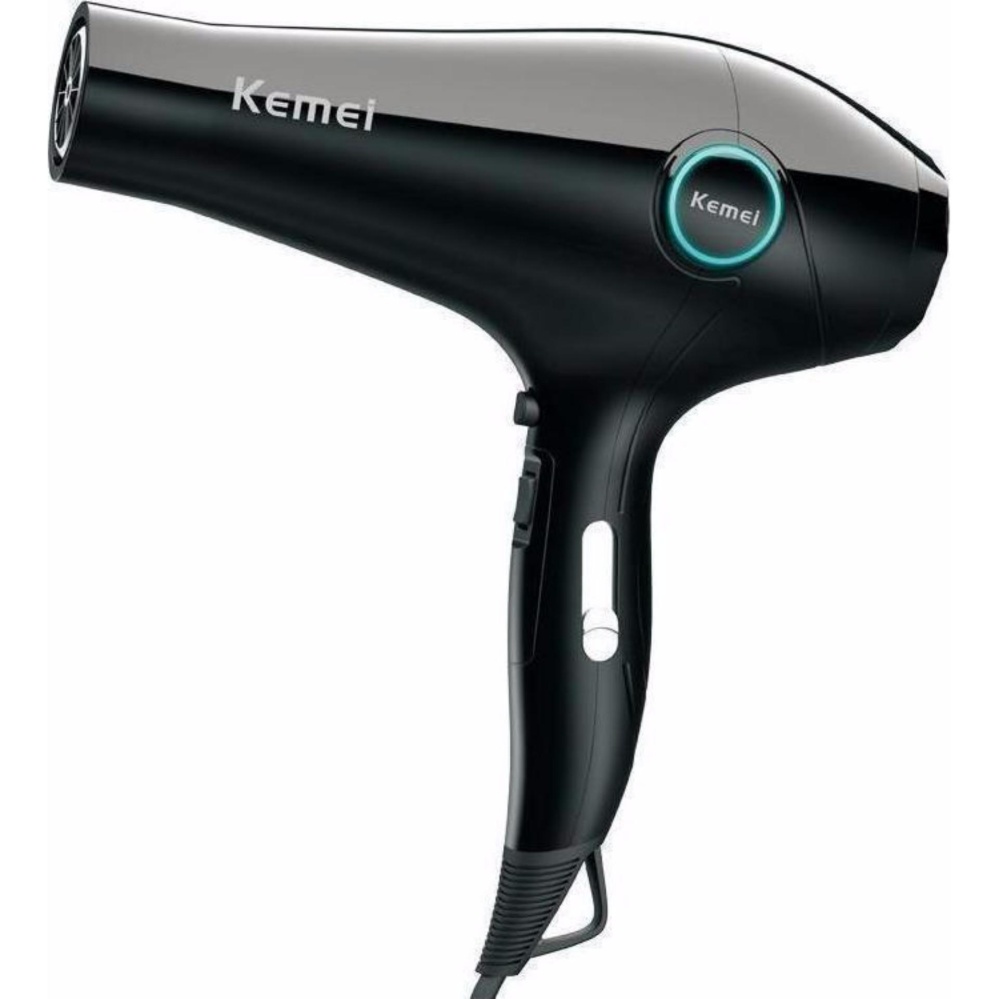 Kemei Hair Dryer 3000 watts 4 in 1 wind and heat 2 levels adjust KM-959 with windstopper Perfect for Professional Salon shop - Black