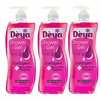 ครีมอาบน้ำ Deya Shower Gel Collagen Baby Sheep Placenta 1000 ml. (3 ขวด)