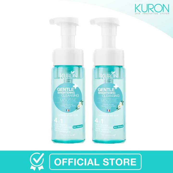 รีวิว Kuron มูสโฟมทำความสะอาดผิวหน้า สูตร Gentle Brightening ขนาด 150 มล. (แพ็คคู่) ผิวขาวกระจ่างใส pantip