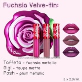 ลิปลามคาม LimeCrime Velve-Tin Mini Velvetines Boxed Set (Holiday Edition) กล่องสีม่วง #Fuchsia Velve-tin  