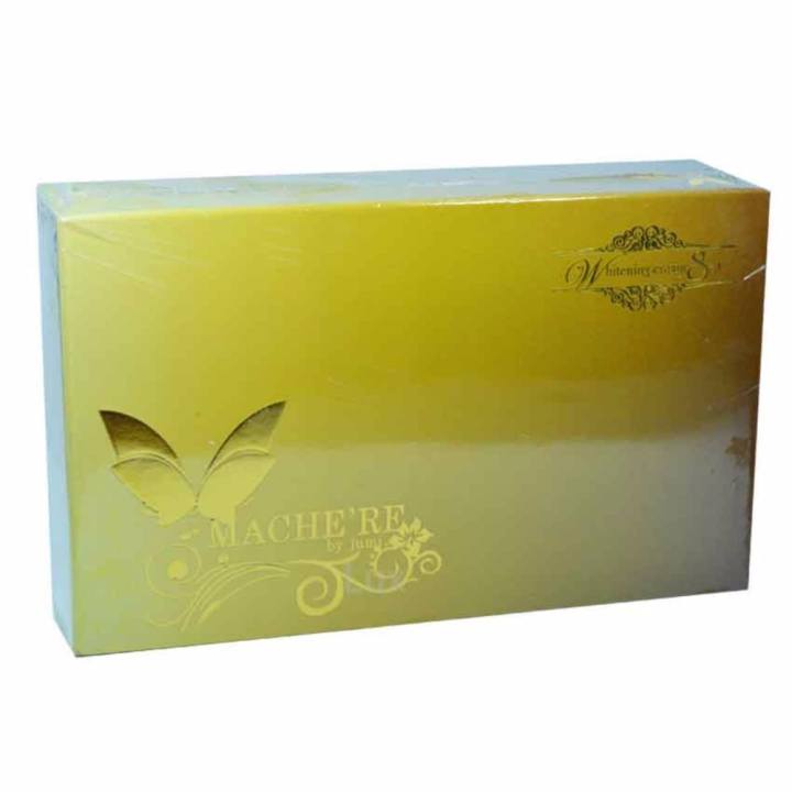 โปรโมชั่น Mache're มาเชอรี่ บายจูมิ เซ็ตหน้าใสสูตรเข้มข้น กล่องทอง รักษาสิว ฝ้า กระ จุดด่างดำ (1 เซ็ต) พันทิป