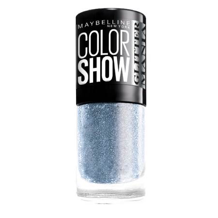 Maybelline คัลเลอร์ โชว์ กลิตเตอร์ มาเนีย ยาทาเล็บ 608 บลิง ออน เดอะ บลู