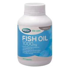 Mega We Care Fish Oil 1000mg 100เม็ด เพื่อสมองและความจำที่ดีเยี่ยม1ขวด