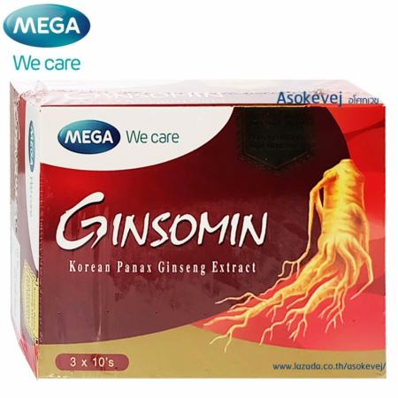 Mega we care Ginsomin 30เม็ด เมก้า วี แคร์ จินโซมิน (1กล่อง) 