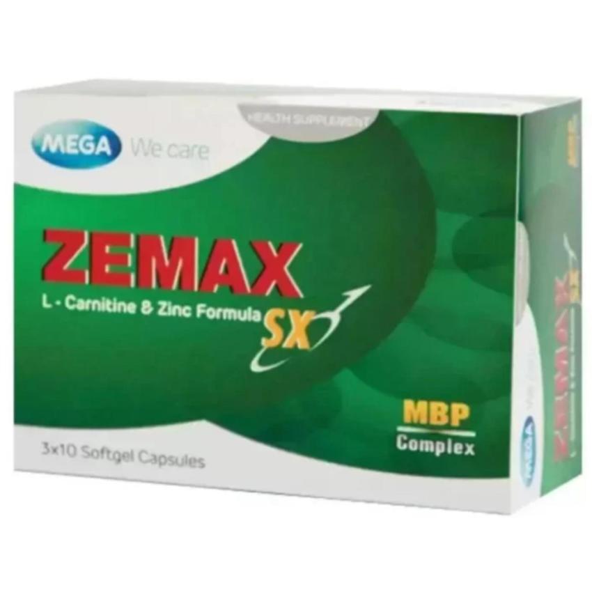 Mega We Care Zemax SX 30 capsules เสริมฮอร์โมน สุขภาพเพศชายและกล้ามเนื้อ
