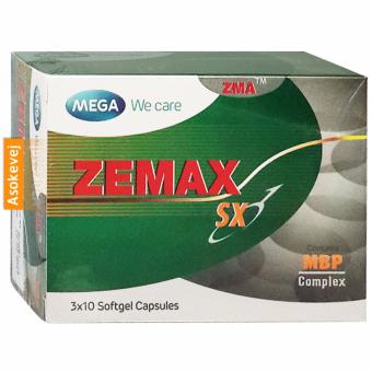 Mega We Care Zemax SX 30 capsules (ZMA) เสริมฮอร์โมน สุขภาพเพศชายและกล้ามเนื้อ