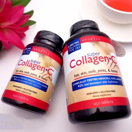 NeoCell Super Collagen+C 6,000 MG Collagen Type 13 Non-GMO + Gluten Free Vitamin USA คอลลาเจน ดูแลผิวพรรณ สวยเนียนใส ( 1 กระปุก x 250 เม็ด)