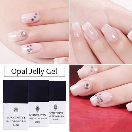 Opal Milk Gel สีเจล สีน้ำนม Born Pretty สีทาเล็บเจล ยาทาเล็บเจล ปริมาณ 10ml.