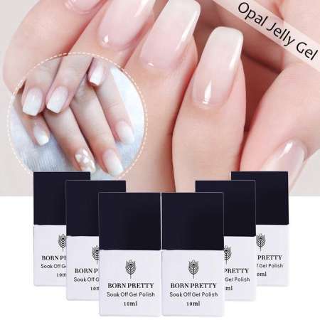 Opal Milk Gel สีเจล สีน้ำนม Born Pretty สีทาเล็บเจล ยาทาเล็บเจล ปริมาณ 10ml.