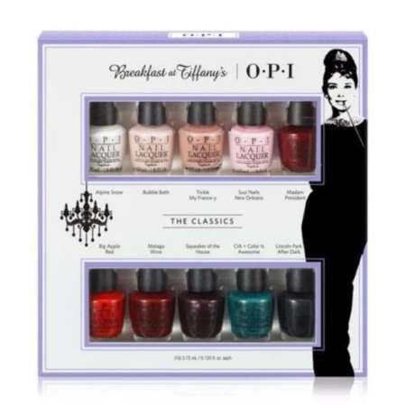 OPI เซตยาทาเล็บ Breakfast at Tiffanys 10 piece Classic Mini Nail Polish Set