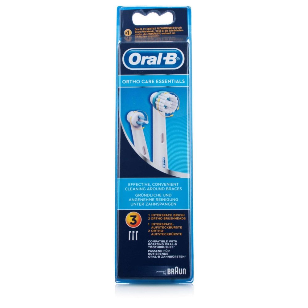Oral-B หัวแปรงสีฟันไฟฟ้า รุ่น Ortho Care essentials สำหรับผู้ที่จัดฟัน Oral-B หัวแปรงสีฟันไฟฟ้า รุ่น Ortho Care essentials สำหรับผู้ที่จัดฟัน