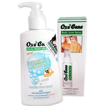 Oxe Cure Body Wash pH5.5 150 ml + Oxe Cure Body Acne Spray สเปรย์ฉีดสิวหลัง 50ml.