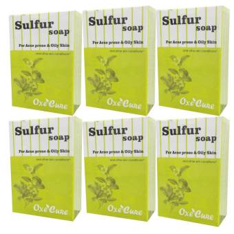 Oxe cure sulfur soapอ๊อกซีเคียว ซัลเฟอร์โซฟ30กรัม(6กล่อง)