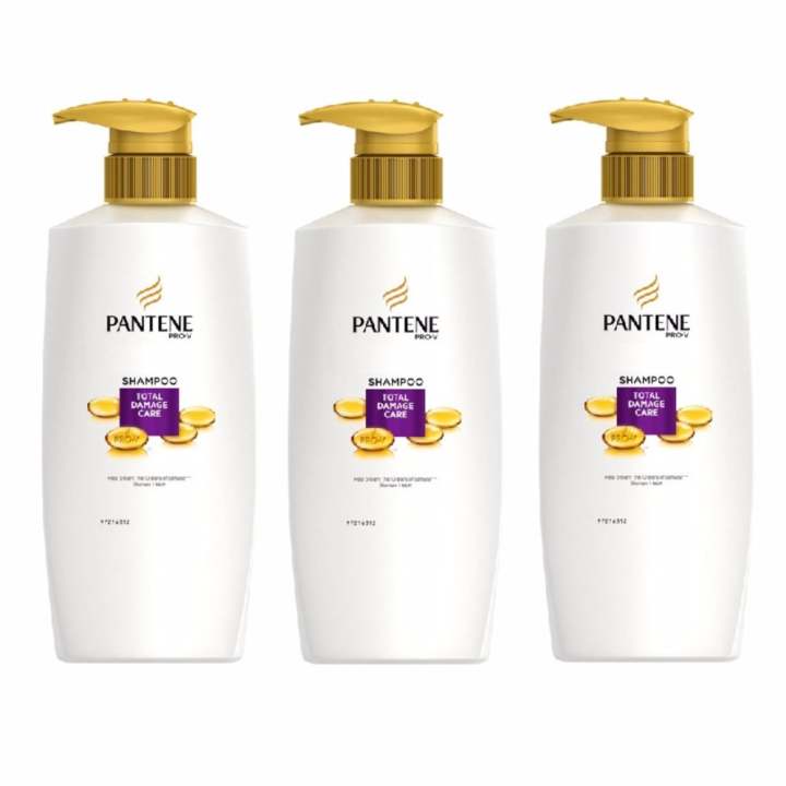 โปรโมชั่น PANTENE Shampoo TOTAL DAMAGE CARE 480 ml.แพนทีนแชมพูโททัลแดมเมจแคร์ 480มล.#สีม่วง(แพ็ค3ขวด) pantip