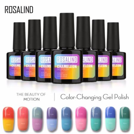 ROSALIND Chameleon สียาทาเล็บเจล เปลี่ยนตามอุณหภูมิ Gel Polish Soak Off UV LED (10ml.) #T02