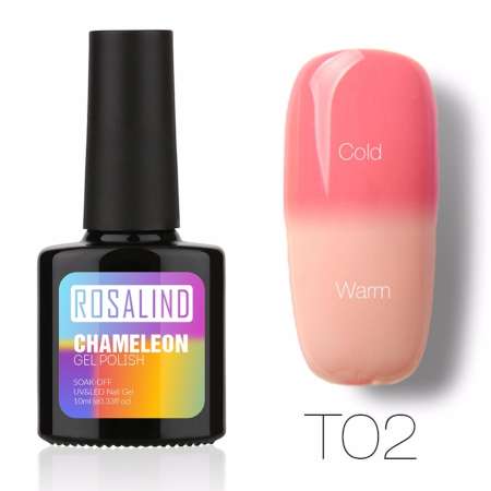 ROSALIND Chameleon สียาทาเล็บเจล เปลี่ยนตามอุณหภูมิ Gel Polish Soak Off UV LED (10ml.) #T02