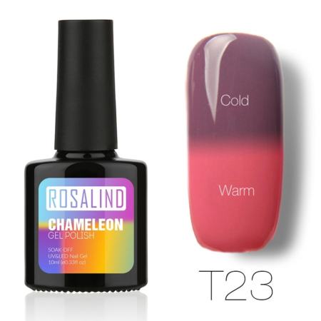 ROSALIND Chameleon สียาทาเล็บเจล เปลี่ยนตามอุณหภูมิ Gel Polish Soak Off UV LED (10ml.) #T23