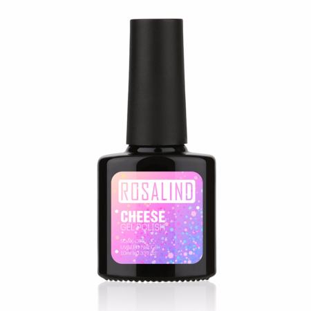 ROSALIND Cheese สียาทาเล็บเจล สีชีส สีขนม กริตเตอร์ Gel Polish Soak Off UV LED (10ml.) #N12