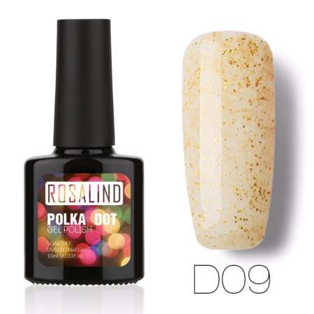 ROSALIND Polka Dot สียาทาเล็บเจล สีขนม สีลูกกวาด สีแคนดี้ Gel Polish Soak Off UV LED (10ml.) #D09