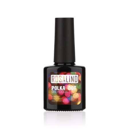 ROSALIND Polka Dot สียาทาเล็บเจล สีขนม สีลูกกวาด สีแคนดี้ Gel Polish Soak Off UV LED (10ml.) #D09