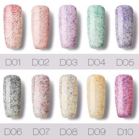 ROSALIND Polka Dot สียาทาเล็บเจล สีขนม สีลูกกวาด สีแคนดี้ Gel Polish Soak Off UV LED (10ml.) #D09