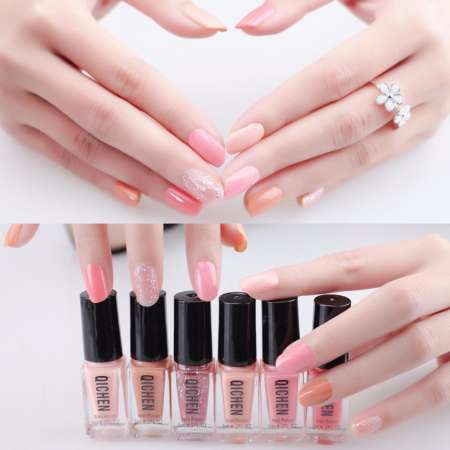 Set 6ขวด สีทาเล็บ ยาทาเล็บ QICHEN  6pcs*5ml. #02