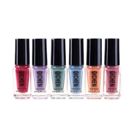 Set 6ขวด สีทาเล็บ ยาทาเล็บ QICHEN  6pcs*5ml. #06