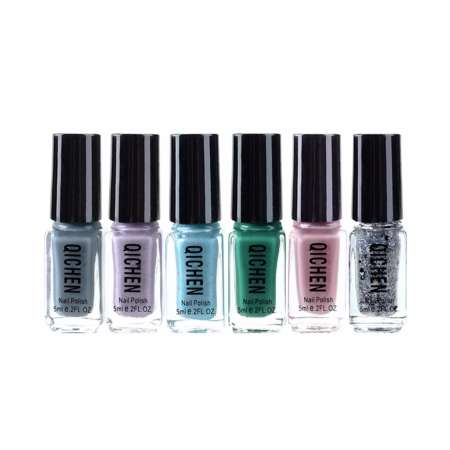 Set 6ขวด สีทาเล็บ ยาทาเล็บ QICHEN  6pcs*5ml. #09